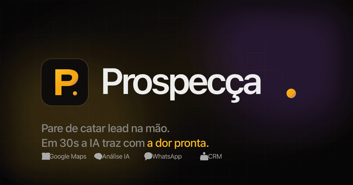 Preview da landing page do case Prospecca · SaaS B2B